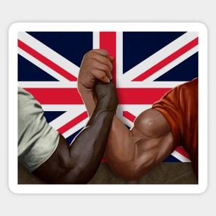 Arnold Preadator Handshake UK Flag Sticker